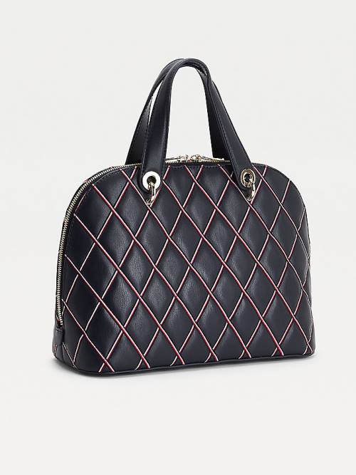 Blue Tommy Hilfiger Monogram Quilted Crossover Women's Bags | TH649GLF