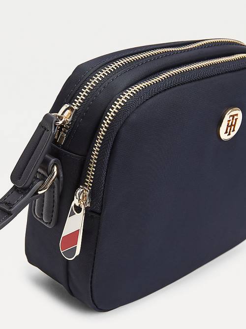 Blue Tommy Hilfiger Monogram Recycled Crossover Women's Bags | TH315AKH