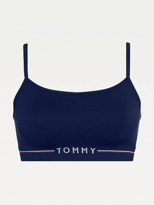 Blue Tommy Hilfiger Non-Wired Seamless Push-Up Bralette Women's Underwear | TH945RLK