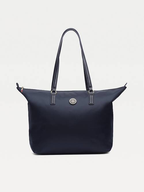 Blue Tommy Hilfiger Nylon Blend Tote Women\'s Bags | TH576JKV