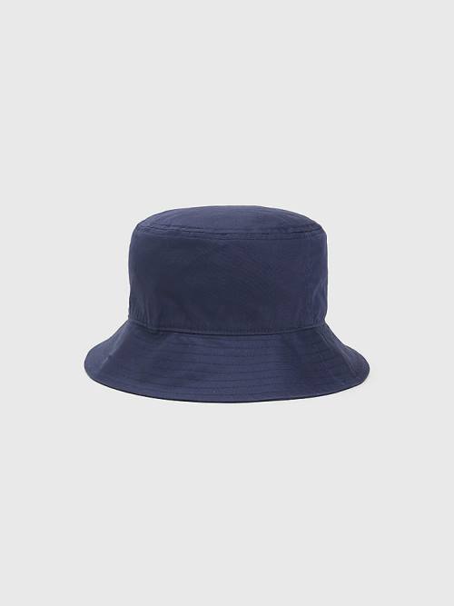 Blue Tommy Hilfiger Organic Cotton Bucket Men's Hats | TH013HSF