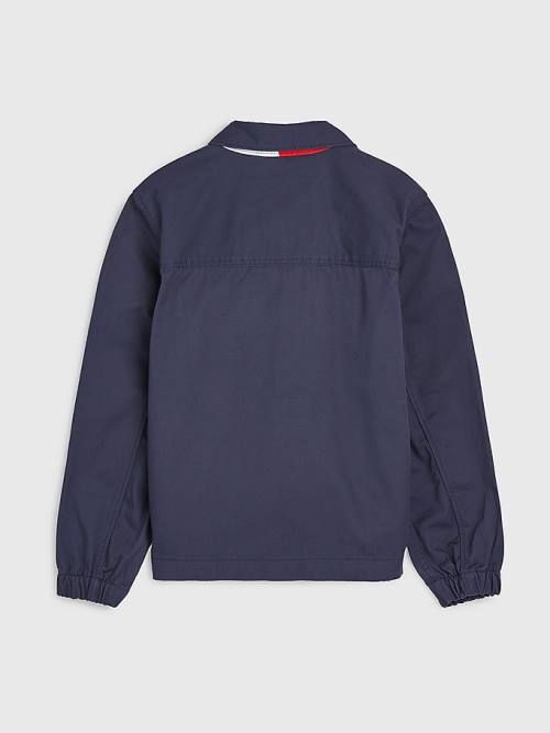 Blue Tommy Hilfiger Organic Cotton Coach Boys' Jackets | TH527RKJ