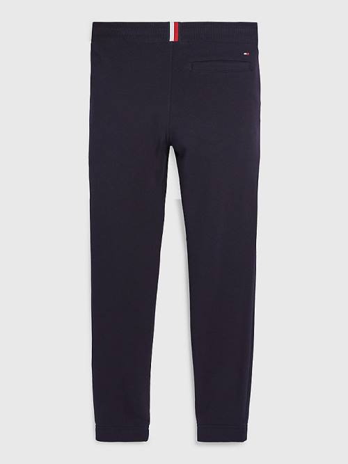 Blue Tommy Hilfiger Organic Cotton Cuffed Joggers Boys' Pants | TH647IJT