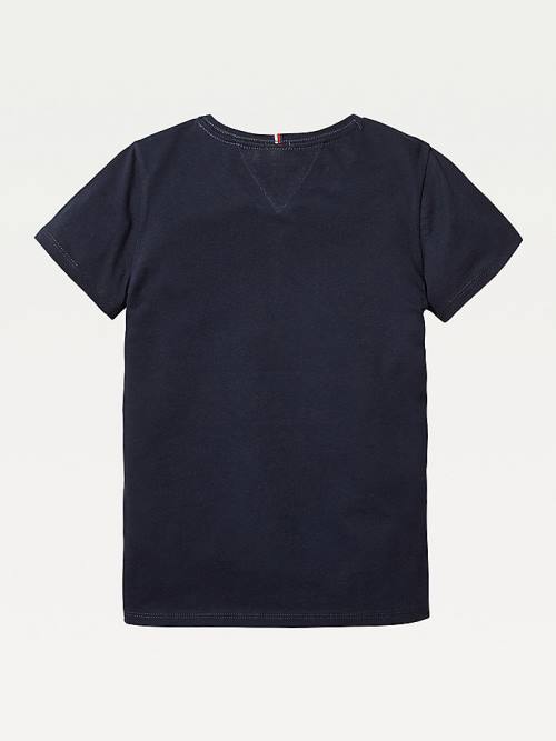 Blue Tommy Hilfiger Organic Cotton Girls' T Shirts | TH492BVI