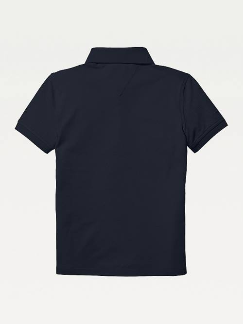 Blue Tommy Hilfiger Organic Cotton Polo Shirt Girls' T Shirts | TH054UKX