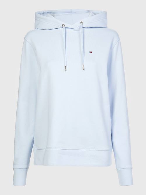 Blue Tommy Hilfiger Organic Cotton Regular Fit Women's Hoodie | TH876WML