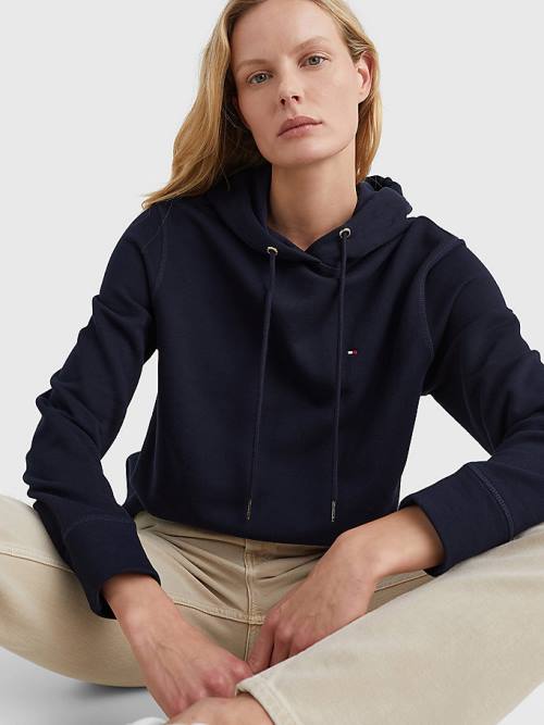 Blue Tommy Hilfiger Organic Cotton Regular Fit Women's Hoodie | TH906FSO