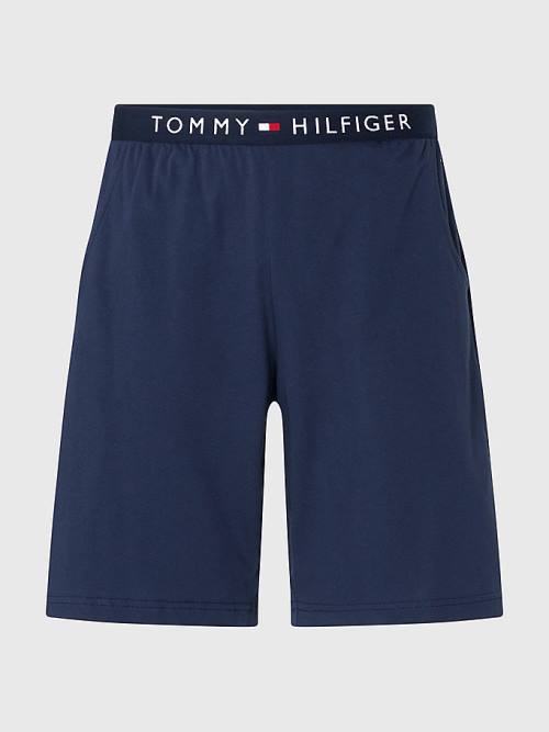 Blue Tommy Hilfiger Original Jersey Logo Shorts Men's Pyjamas | TH823DAH