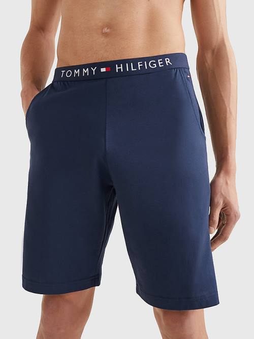 Blue Tommy Hilfiger Original Jersey Logo Shorts Men\'s Pyjamas | TH823DAH