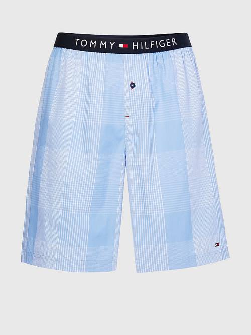 Blue Tommy Hilfiger Original Woven Print Shorts Men's Pyjamas | TH958OWR