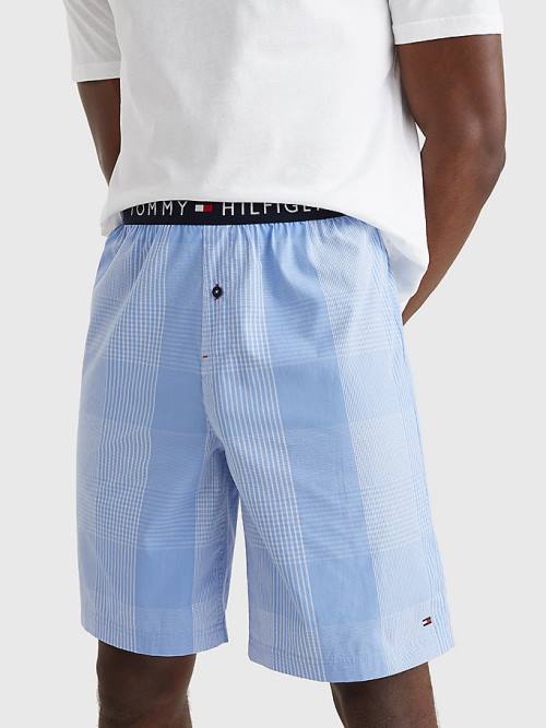 Blue Tommy Hilfiger Original Woven Print Shorts Men\'s Pyjamas | TH958OWR