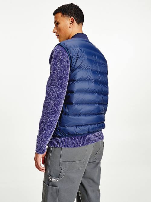 Blue Tommy Hilfiger Packable Light Down Vest Men's Jackets | TH905DGO