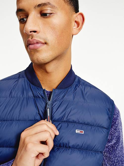 Blue Tommy Hilfiger Packable Light Down Vest Men's Jackets | TH905DGO