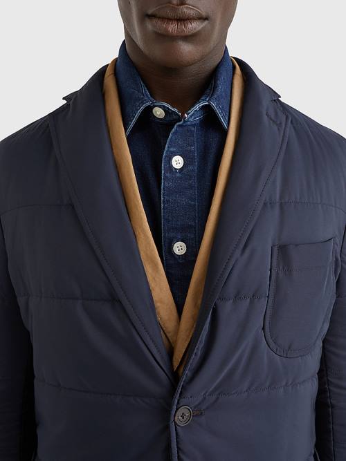 Blue Tommy Hilfiger Padded Slim Fit Men's Jackets | TH847BQA