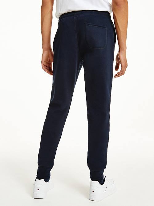 Blue Tommy Hilfiger Peached Fleece Joggers Men's Pants | TH567QUN