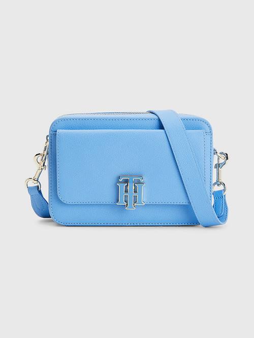 Blue Tommy Hilfiger Pebble Grain Camera Women\'s Bags | TH250DCW