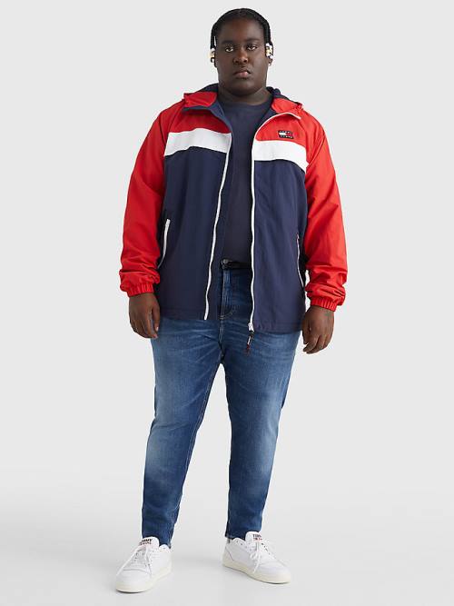 Blue Tommy Hilfiger Plus Chicago Windbreaker Men's Jackets | TH062DYN