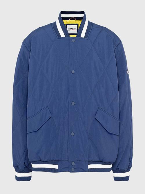 Blue Tommy Hilfiger Plus Diamond Quilted Bomber Men's Jackets | TH196ZOF