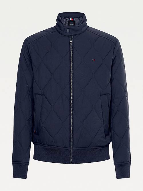 Blue Tommy Hilfiger Plus Diamond Quilted Bomber Men's Jackets | TH326QMH