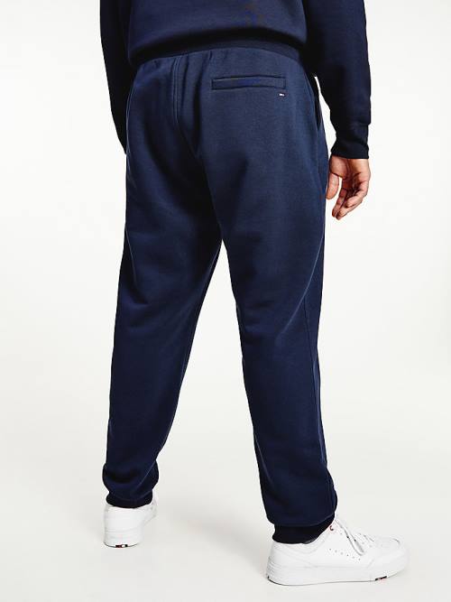 Blue Tommy Hilfiger Plus Organic Cotton Flex Fleece Joggers Men's Pants | TH564PGA