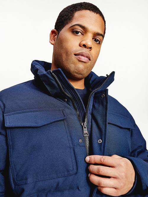 Blue Tommy Hilfiger Plus Rockie Filled Utility Bomber Men's Jackets | TH641WMY