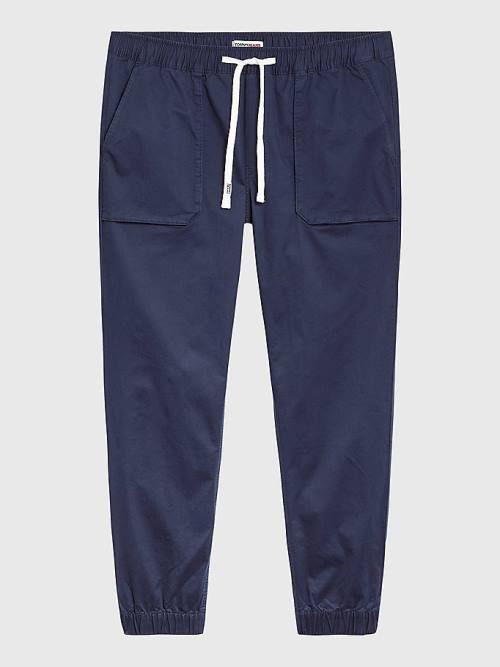 Blue Tommy Hilfiger Plus Scanton Slim Fit Joggers Men's Pants | TH601YQN