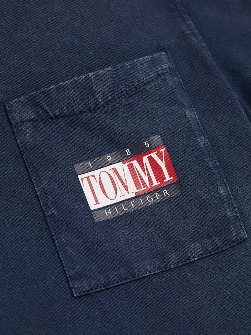 Blue Tommy Hilfiger Pocket Logo Embroidery Boys' T Shirts | TH528VHM