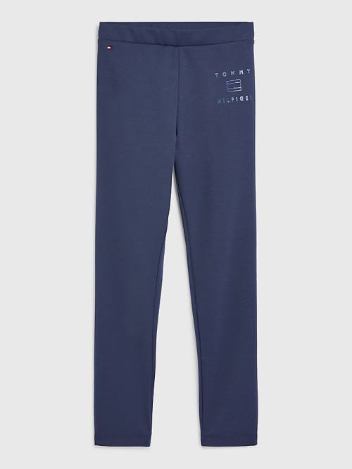 Blue Tommy Hilfiger Ponti di Roma Leggings Girls\' Pants | TH217WFV