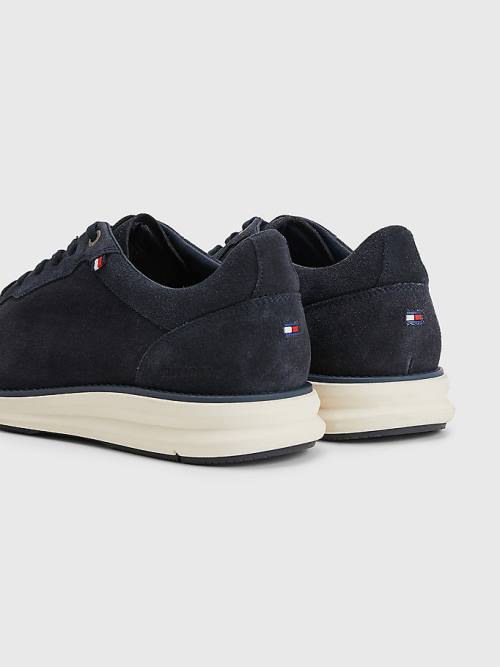 Blue Tommy Hilfiger Premium Hybrid Suede Men's Casual Shoes | TH246ECR