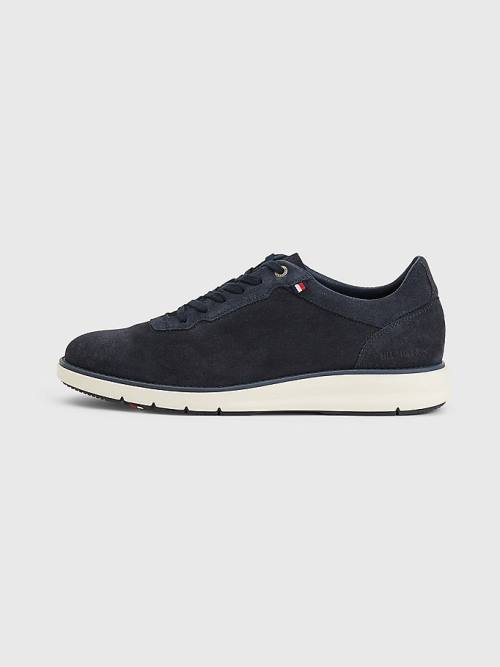 Blue Tommy Hilfiger Premium Hybrid Suede Men's Casual Shoes | TH246ECR