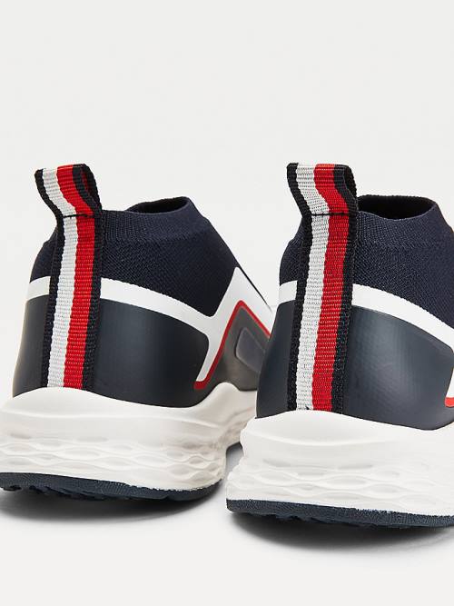 Blue Tommy Hilfiger Pull-On Low-Top Sock Boys' Sneakers | TH931IHC