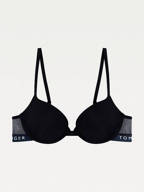 Blue Tommy Hilfiger Push-Up Regular Fit Bra Women's Underwear | TH490PDU