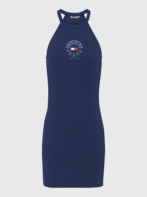 Blue Tommy Hilfiger Racerback Bodycon Women's Dress | TH168CVP