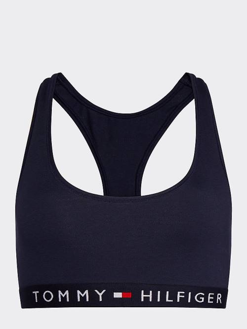 Blue Tommy Hilfiger Racerback Scoop Neck Bralette Women's Underwear | TH234IGL