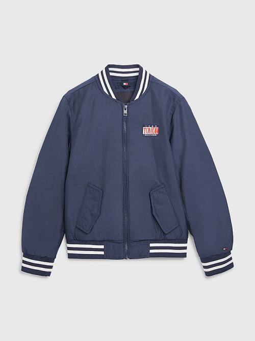 Blue Tommy Hilfiger Recycled Bomber Boys' Jackets | TH689HNV