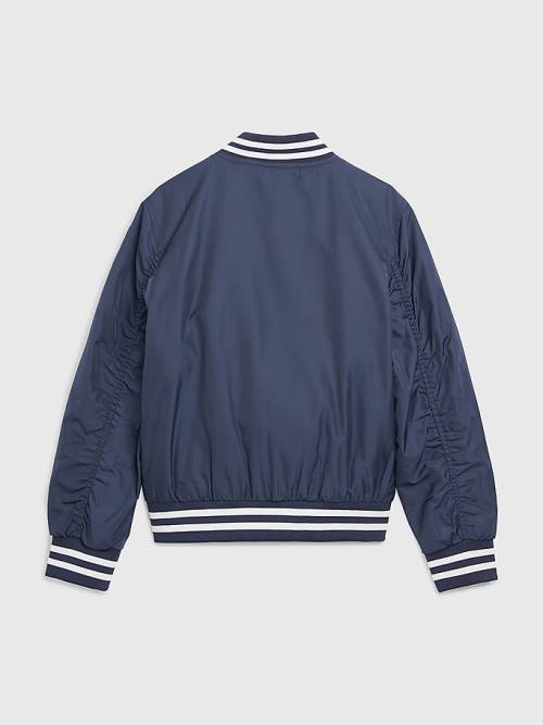 Blue Tommy Hilfiger Recycled Bomber Girls' Jackets | TH407SEV