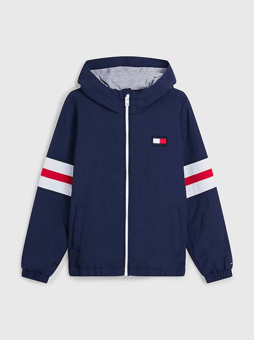 Blue Tommy Hilfiger Recycled Colour-Blocked Padded Boys' Jackets | TH437EZV