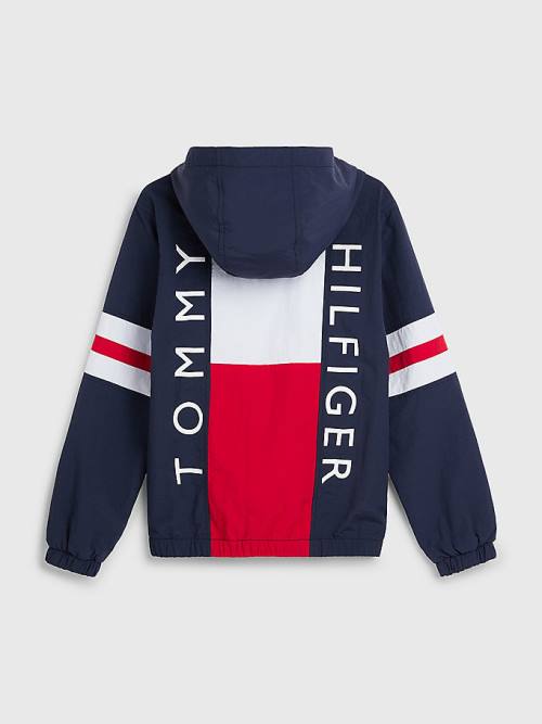 Blue Tommy Hilfiger Recycled Colour-Blocked Padded Boys' Jackets | TH437EZV