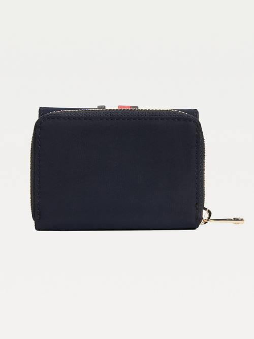 Blue Tommy Hilfiger Recycled Monogram Women's Wallets | TH120QTV