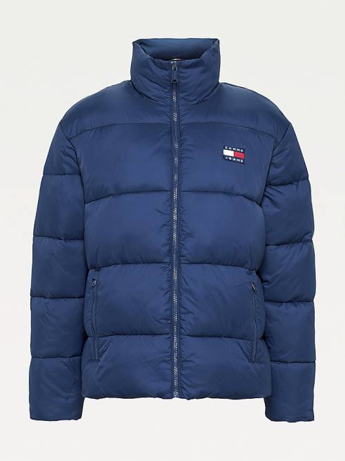 Blue Tommy Hilfiger Recycled Nylon Puffer Women's Jackets | TH905HAG