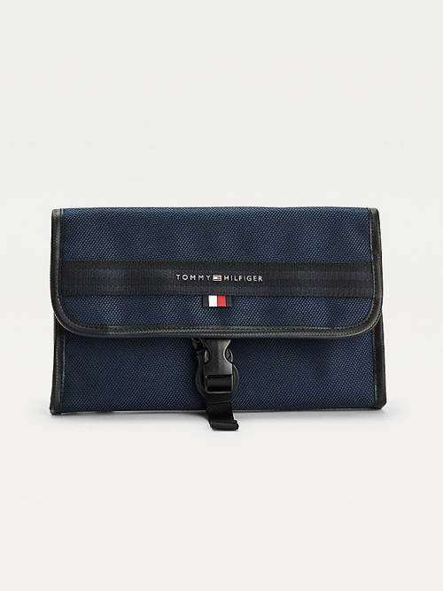 Blue Tommy Hilfiger Recycled Travel Washbag Men\'s Bags | TH619QTI