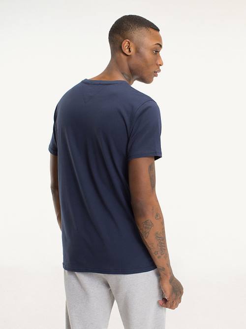 Blue Tommy Hilfiger Regular Fit Crew Men's T Shirts | TH246JMY