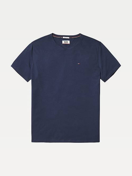 Blue Tommy Hilfiger Regular Fit Crew Men's T Shirts | TH246JMY