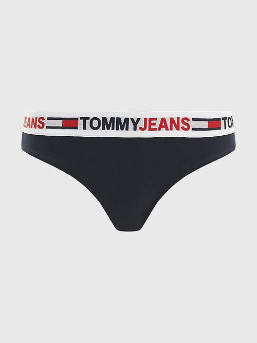 Blue Tommy Hilfiger Repeat Logo Classic Bikini Bottoms Women's Swimwear | TH916YLI