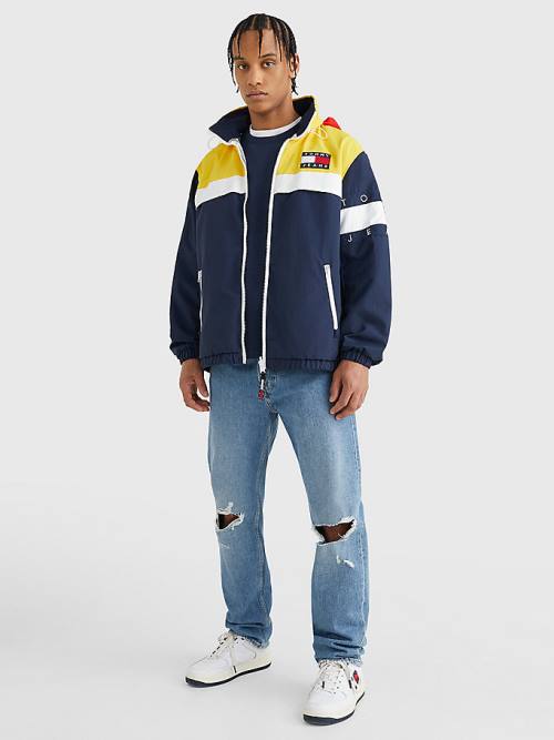 Blue Tommy Hilfiger Reversible Chicago Windbreaker Men's Jackets | TH459ADF