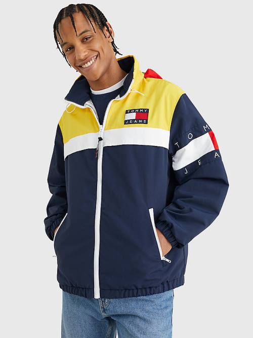 Blue Tommy Hilfiger Reversible Chicago Windbreaker Men's Jackets | TH459ADF