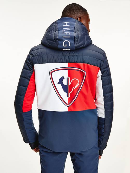 Blue Tommy Hilfiger Rossignol Logo Colour-Blocked Stretch Ski Men's Jackets | TH876DMW