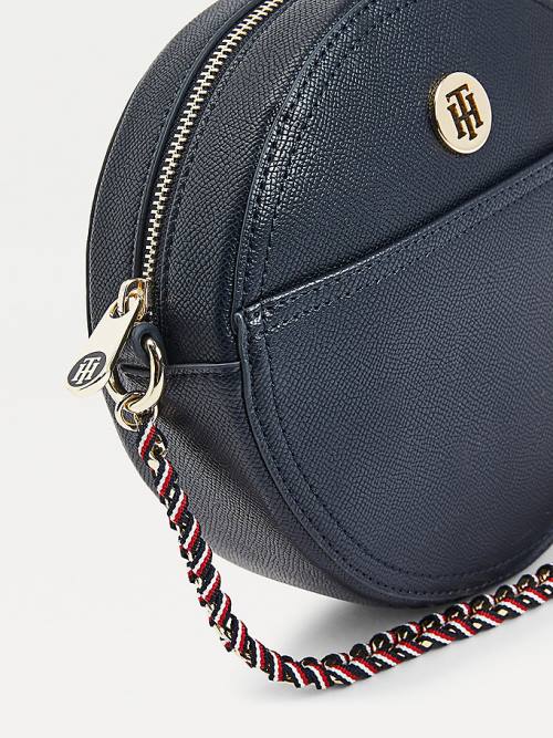 Blue Tommy Hilfiger Round Crossover Women's Bags | TH298KUP