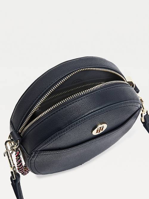 Blue Tommy Hilfiger Round Crossover Women's Bags | TH298KUP