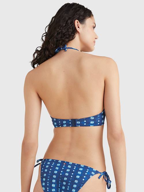 Blue Tommy Hilfiger Shibori Balconette Bikini Top Women's Swimwear | TH456CMN